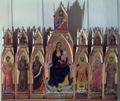 Madonna and Child, Christ and Saints, 1393 by Francesco da Ancona